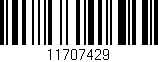 Código de barras (EAN, GTIN, SKU, ISBN): '11707429'