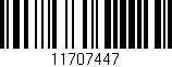 Código de barras (EAN, GTIN, SKU, ISBN): '11707447'
