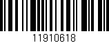 Código de barras (EAN, GTIN, SKU, ISBN): '11910618'