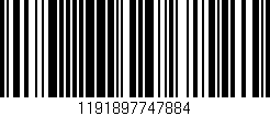 Código de barras (EAN, GTIN, SKU, ISBN): '1191897747884'
