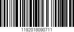 Código de barras (EAN, GTIN, SKU, ISBN): '1192018090711'