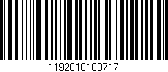 Código de barras (EAN, GTIN, SKU, ISBN): '1192018100717'