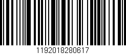 Código de barras (EAN, GTIN, SKU, ISBN): '1192018280617'