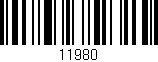 Código de barras (EAN, GTIN, SKU, ISBN): '11980'