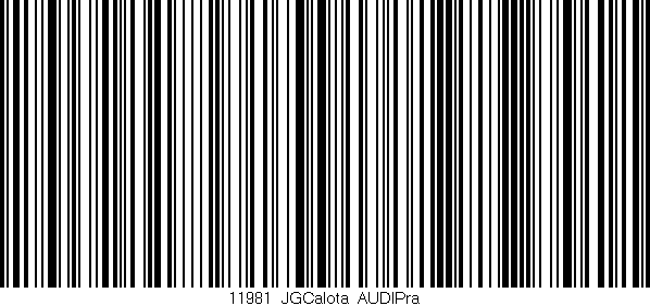 Código de barras (EAN, GTIN, SKU, ISBN): '11981_JGCalota_AUDIPra'
