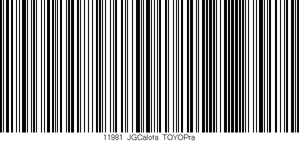 Código de barras (EAN, GTIN, SKU, ISBN): '11981_JGCalota_TOYOPra'