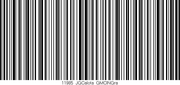 Código de barras (EAN, GTIN, SKU, ISBN): '11985_JGCalota_GMCINGra'