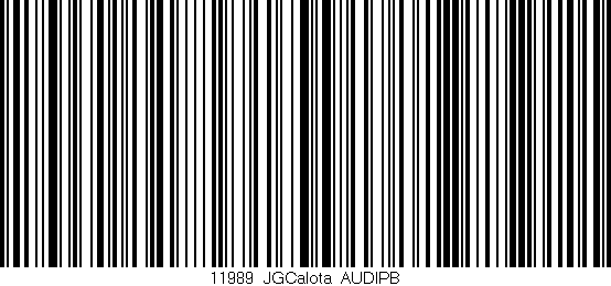 Código de barras (EAN, GTIN, SKU, ISBN): '11989_JGCalota_AUDIPB'