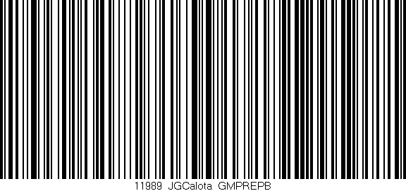 Código de barras (EAN, GTIN, SKU, ISBN): '11989_JGCalota_GMPREPB'