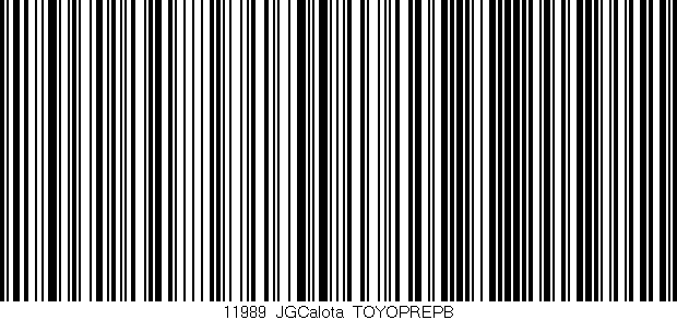 Código de barras (EAN, GTIN, SKU, ISBN): '11989_JGCalota_TOYOPREPB'