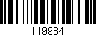 Código de barras (EAN, GTIN, SKU, ISBN): '119984'