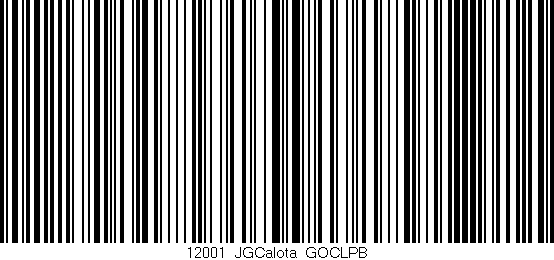 Código de barras (EAN, GTIN, SKU, ISBN): '12001_JGCalota_GOCLPB'