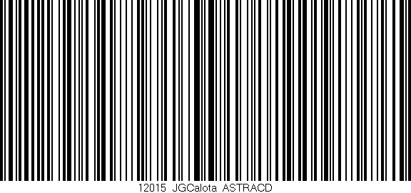 Código de barras (EAN, GTIN, SKU, ISBN): '12015_JGCalota_ASTRACD'