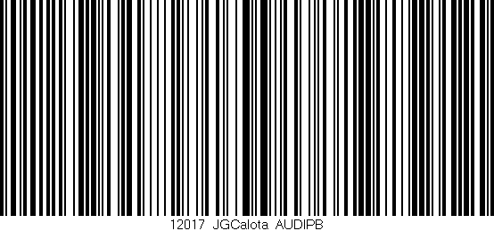 Código de barras (EAN, GTIN, SKU, ISBN): '12017_JGCalota_AUDIPB'