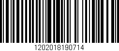Código de barras (EAN, GTIN, SKU, ISBN): '1202018190714'