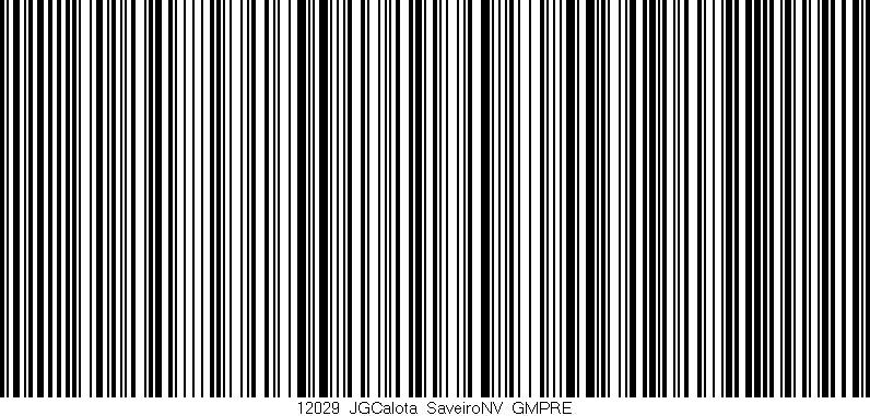 Código de barras (EAN, GTIN, SKU, ISBN): '12029_JGCalota_SaveiroNV_GMPRE'