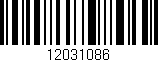 Código de barras (EAN, GTIN, SKU, ISBN): '12031086'
