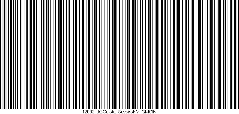 Código de barras (EAN, GTIN, SKU, ISBN): '12033_JGCalota_SaveiroNV_GMCIN'
