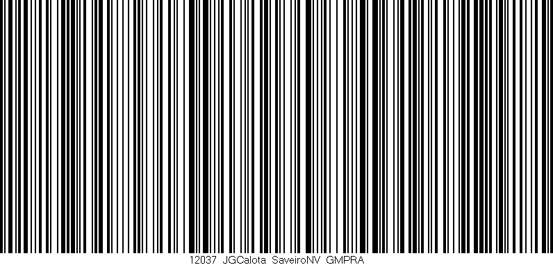 Código de barras (EAN, GTIN, SKU, ISBN): '12037_JGCalota_SaveiroNV_GMPRA'