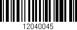 Código de barras (EAN, GTIN, SKU, ISBN): '12040045'