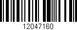 Código de barras (EAN, GTIN, SKU, ISBN): '12047160'