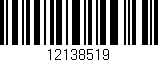 Código de barras (EAN, GTIN, SKU, ISBN): '12138519'