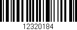 Código de barras (EAN, GTIN, SKU, ISBN): '12320184'