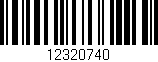 Código de barras (EAN, GTIN, SKU, ISBN): '12320740'