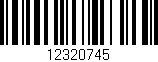 Código de barras (EAN, GTIN, SKU, ISBN): '12320745'