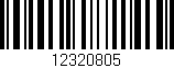 Código de barras (EAN, GTIN, SKU, ISBN): '12320805'