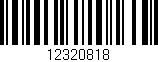 Código de barras (EAN, GTIN, SKU, ISBN): '12320818'