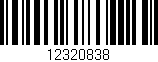 Código de barras (EAN, GTIN, SKU, ISBN): '12320838'