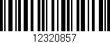 Código de barras (EAN, GTIN, SKU, ISBN): '12320857'