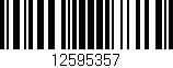 Código de barras (EAN, GTIN, SKU, ISBN): '12595357'