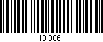 Código de barras (EAN, GTIN, SKU, ISBN): '13.0061'