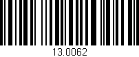 Código de barras (EAN, GTIN, SKU, ISBN): '13.0062'