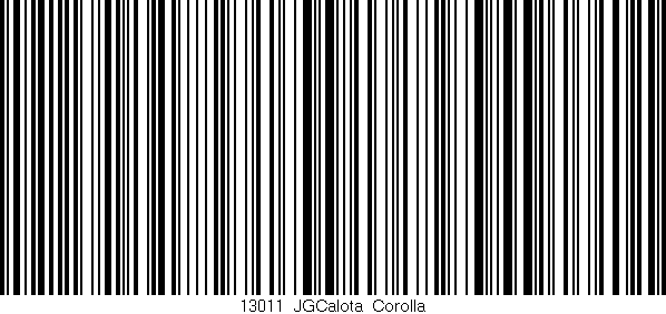 Código de barras (EAN, GTIN, SKU, ISBN): '13011_JGCalota_Corolla'