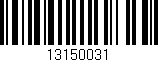 Código de barras (EAN, GTIN, SKU, ISBN): '13150031'