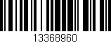 Código de barras (EAN, GTIN, SKU, ISBN): '13368960'