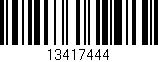Código de barras (EAN, GTIN, SKU, ISBN): '13417444'