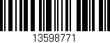 Código de barras (EAN, GTIN, SKU, ISBN): '13598771'