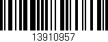 Código de barras (EAN, GTIN, SKU, ISBN): '13910957'