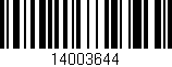 Código de barras (EAN, GTIN, SKU, ISBN): '14003644'