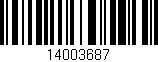 Código de barras (EAN, GTIN, SKU, ISBN): '14003687'
