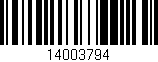 Código de barras (EAN, GTIN, SKU, ISBN): '14003794'