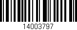 Código de barras (EAN, GTIN, SKU, ISBN): '14003797'