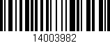 Código de barras (EAN, GTIN, SKU, ISBN): '14003982'