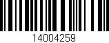 Código de barras (EAN, GTIN, SKU, ISBN): '14004259'