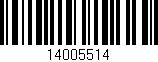 Código de barras (EAN, GTIN, SKU, ISBN): '14005514'