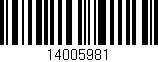 Código de barras (EAN, GTIN, SKU, ISBN): '14005981'
